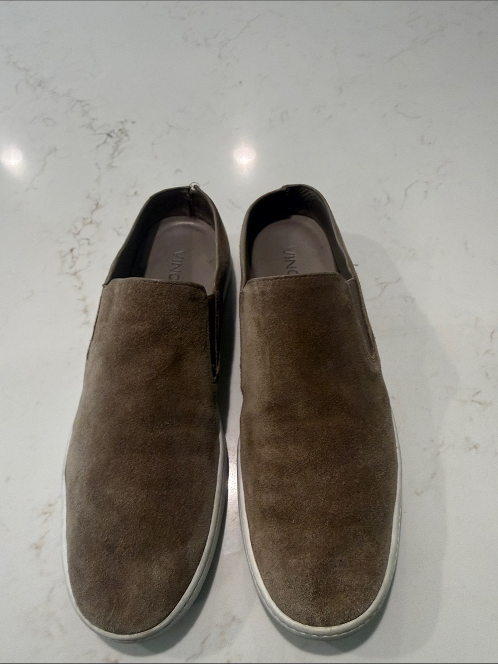 Vince Men's Suede Slip-On Loafers in Brown